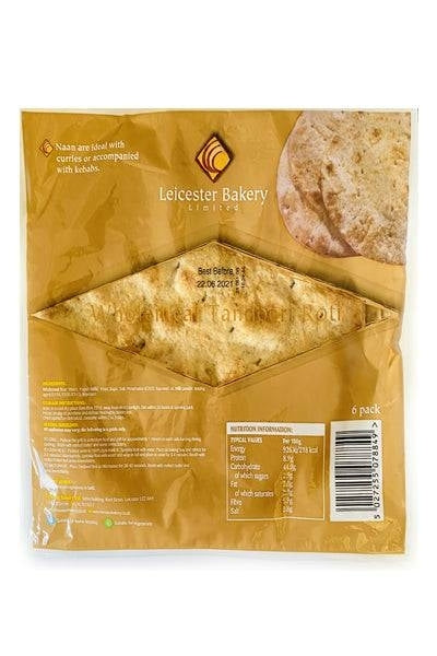 Leicester Bakery 6 Wholemeal Tandoori Roti