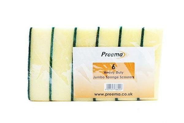 Preema 6 Heavy Duty Sponge Scourers