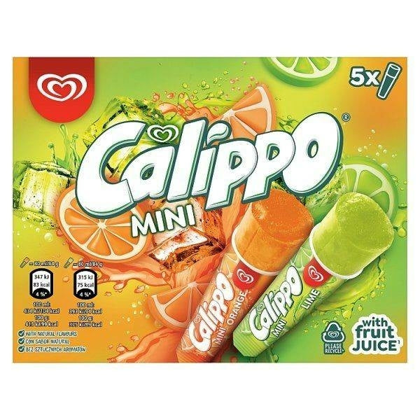 Walls Calippo Orange & Lime 5 Pack