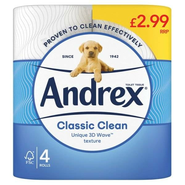 Andrx Classic Clean Toilet Tissue 4s